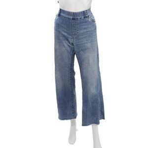 Flog Womens Cropped Wide Leg Jeans Blue High Rise 90s Size 29